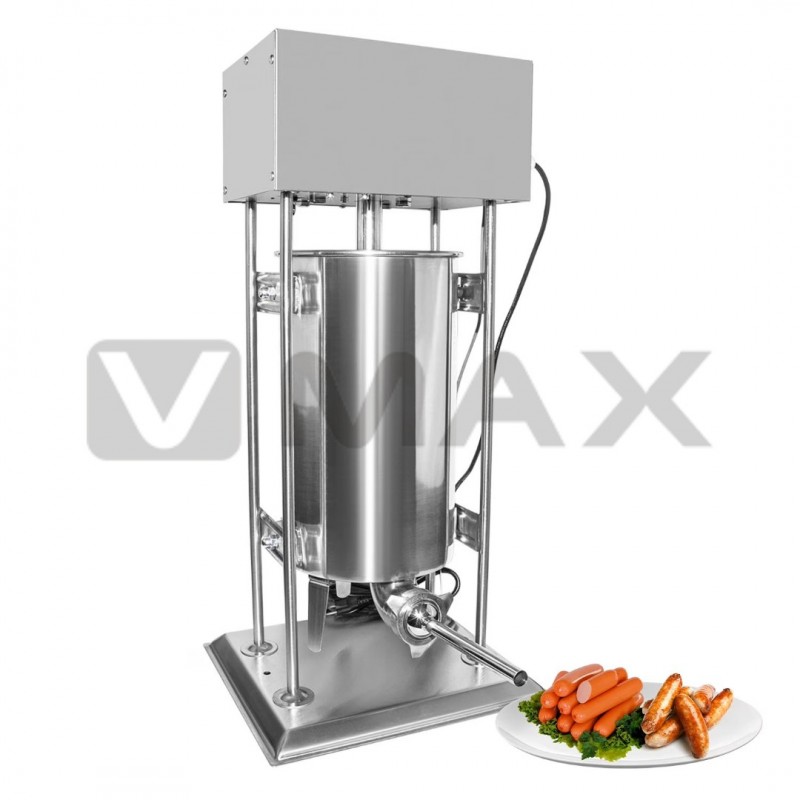 Професионална електрическа пълначка за месо 15L STAHLMAYER от неръждаема стомана с крачен педал