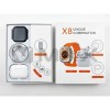 Комплект 8 в 1: смарт часовник X8 с Bluetooth разговори, безжични слушалки, безжично зарядно 20W и външна батерия