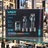 Професионален бръснарски комплект VGR V-886 S3, 3 в 1, черен