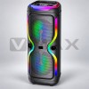 Караоке тонколона Brodu BTS-2147 с 2 говорителя по 12 инча и RGB светлини