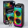Караоке тонколона Brodu BTS-2125 с 2 говорителя по 12", 2 безжични микрофона, дистанционно, RGB светлини, Bluetooth и TWS