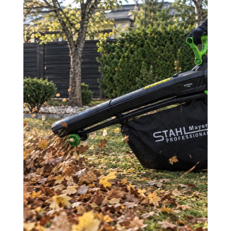 Акумулаторен листосъбирач 3 в 1 STAHLMAYER  36V + 36V, 2 × 8.0 Ah, с 2 торби по 40 литра